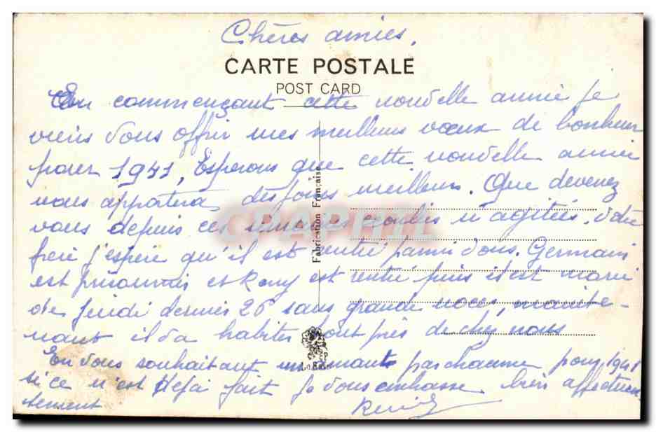 Fetes - Couple - Bonne Anne - CPA  — Rückseite