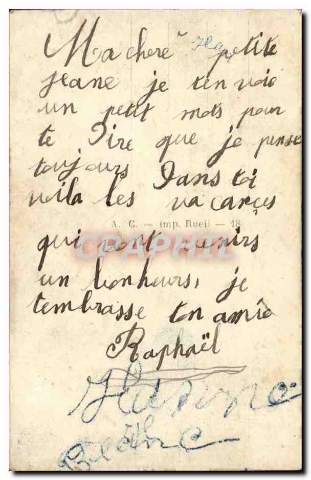 Fantaisie - Children framed by flowers - Little boy in sailor suit - CPA  — Verso