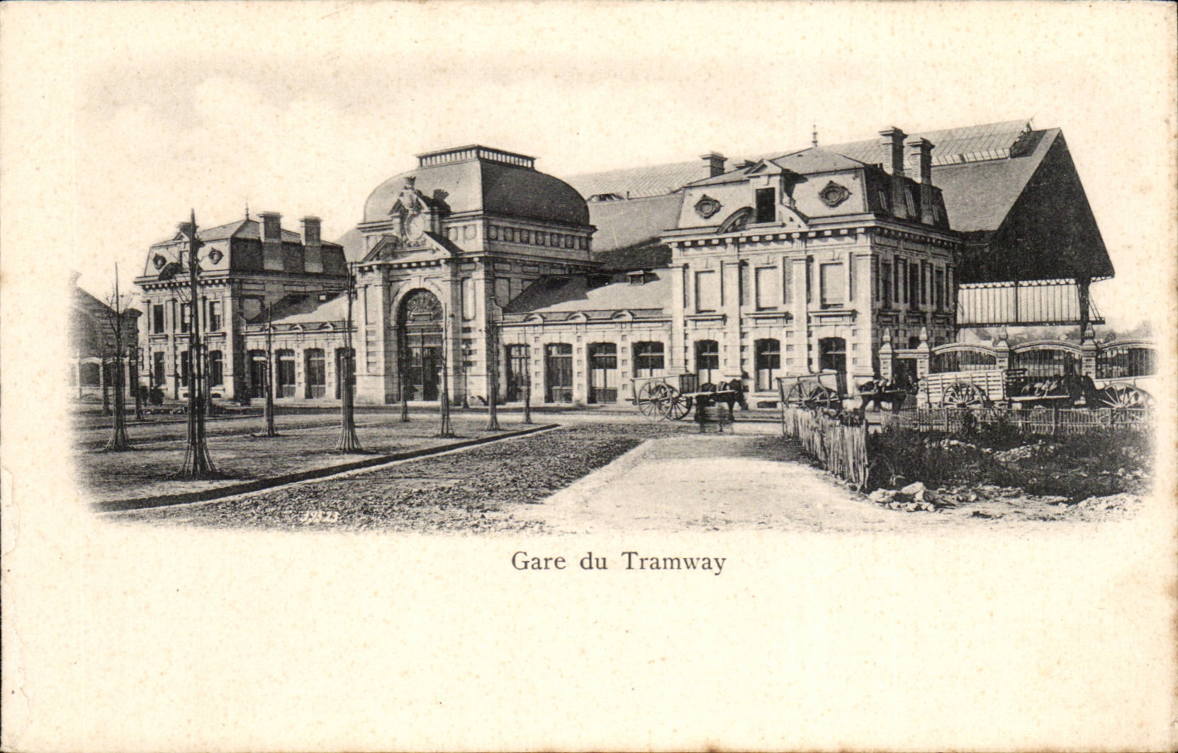 Gare du Tramway - Illustration - CPA 