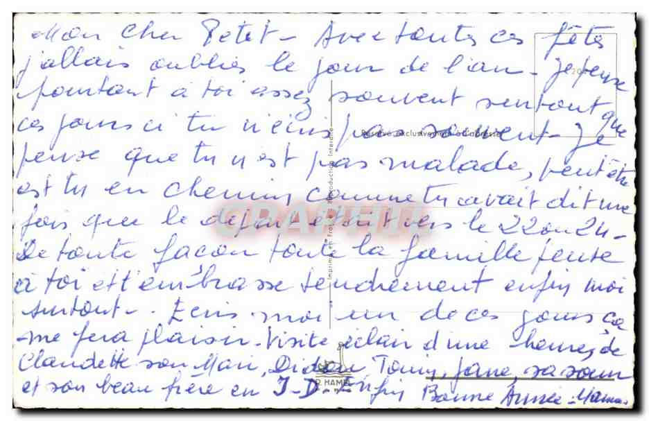 Fetes - Bonne Annee - enfant - child in winter - CPA  — Verso