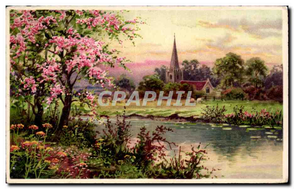 Arts - Tableaux - Country Church - CPA 