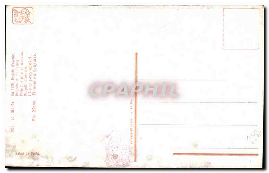 Arts - Tableaux - En 1820 - Projets d' Avenir - Gelhay - CPA  — Verso