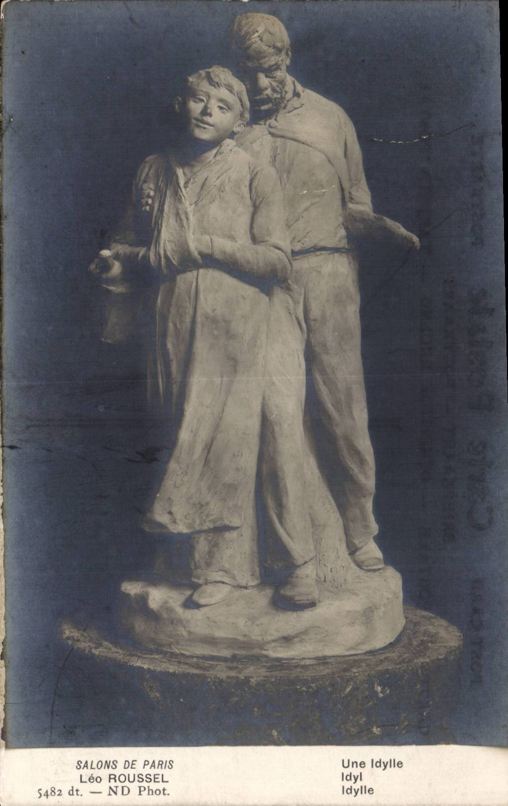 Arts - Tableaux - Une Idylle - Salon de Paris - Leo Roussel - CPA 