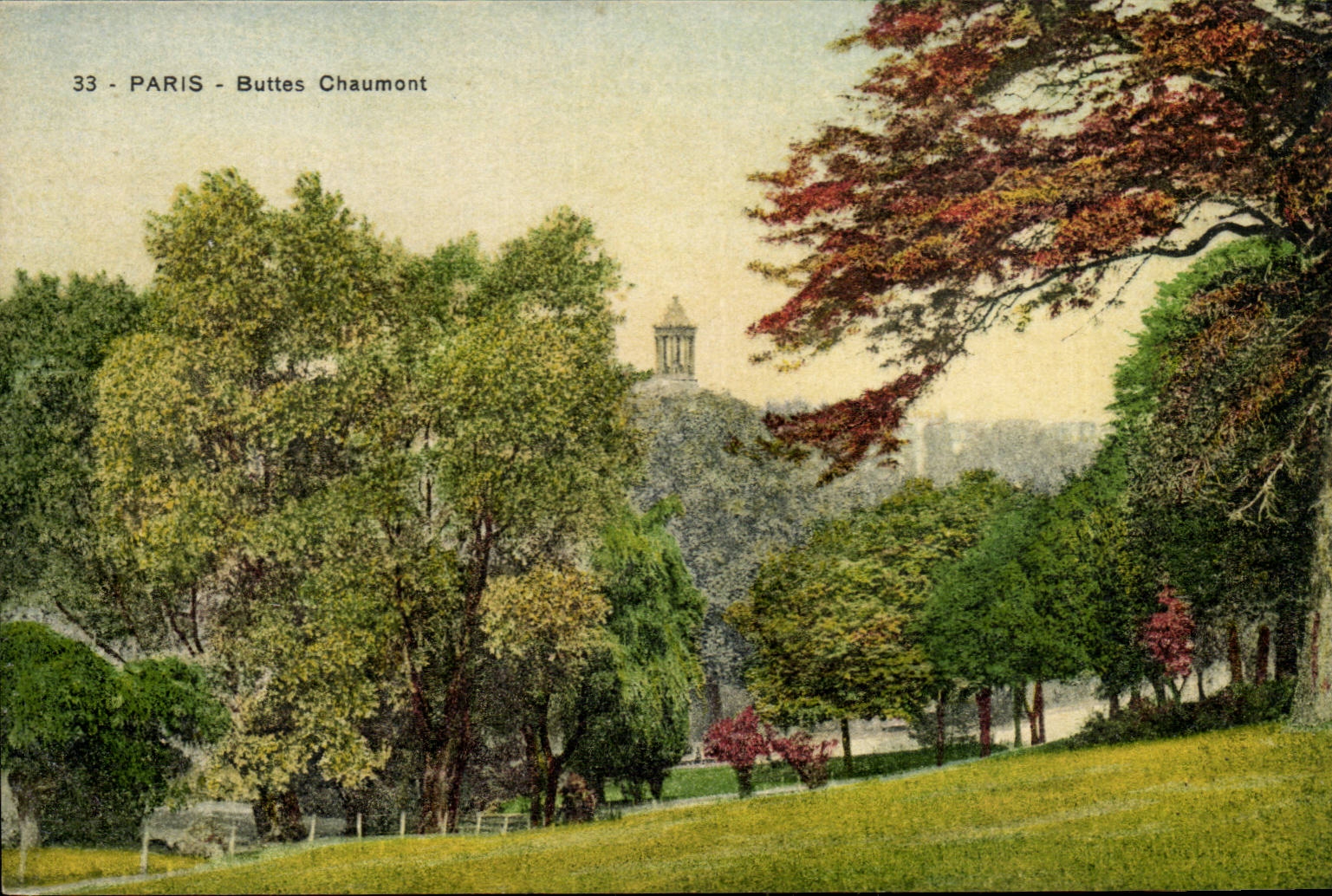 Paris - 19 - Buttes Chaumont - Arts - Tableau CPA 
