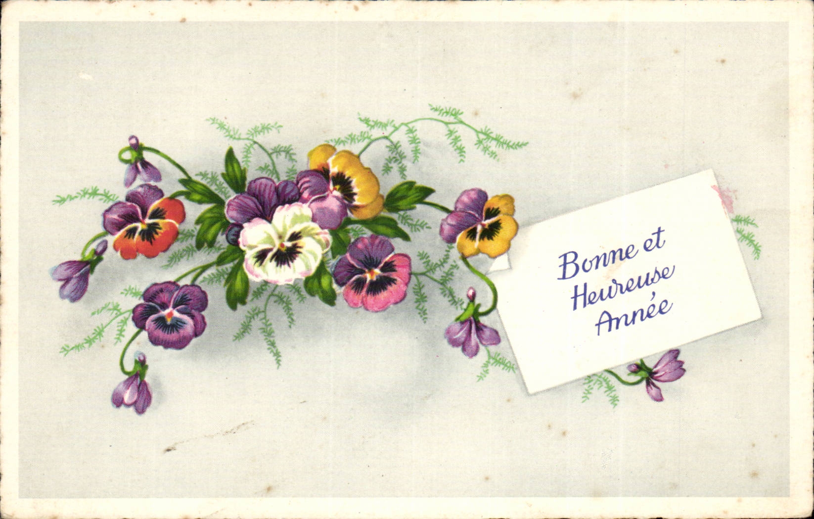 Fetes - Bonne et Heureuse Annee - fleurs - flowers - - CPA 