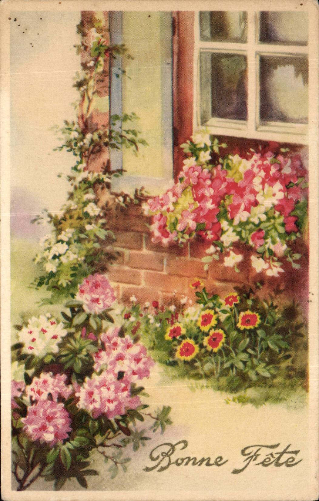 Fetes - Bonne Fete - Flowered Paradise - CPA 