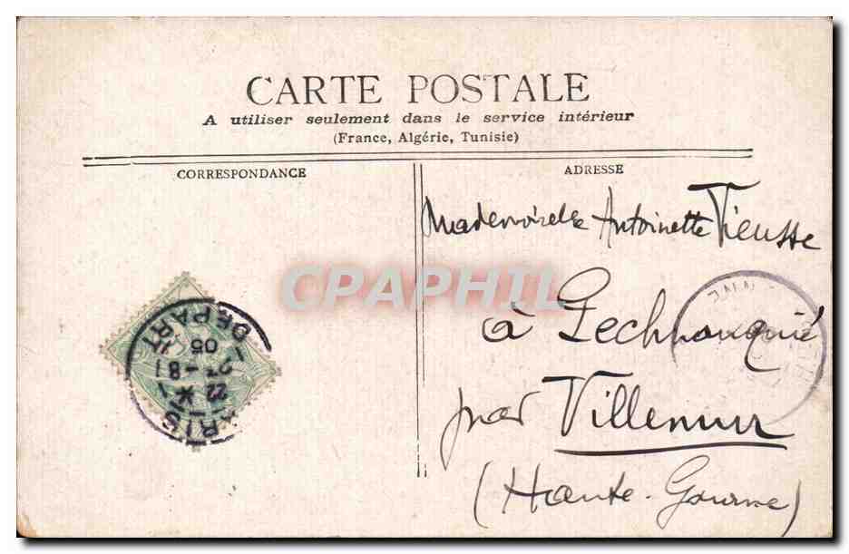 Paris - 2 - Theatre du Vaudeville - Boulevard des Italiens - CPA  — Rückseite