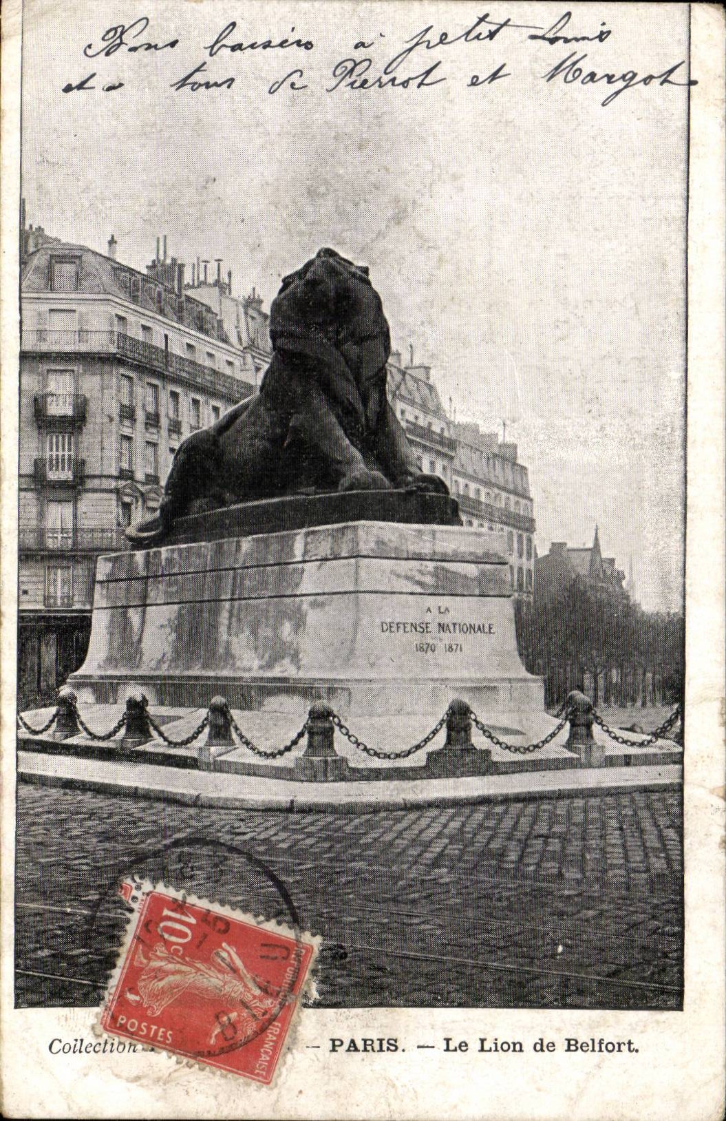 Paris - 14 - Le Lion de Belfort - CPA 
