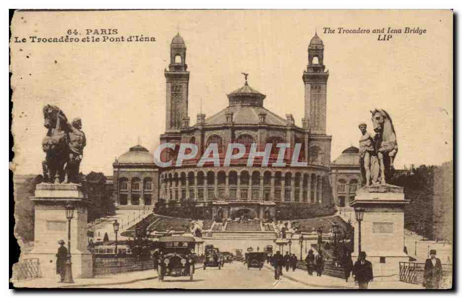 Das Trocadéro und der Pont d'Iéna — Paris — Éditions Artistiques LIP, Nr. 64