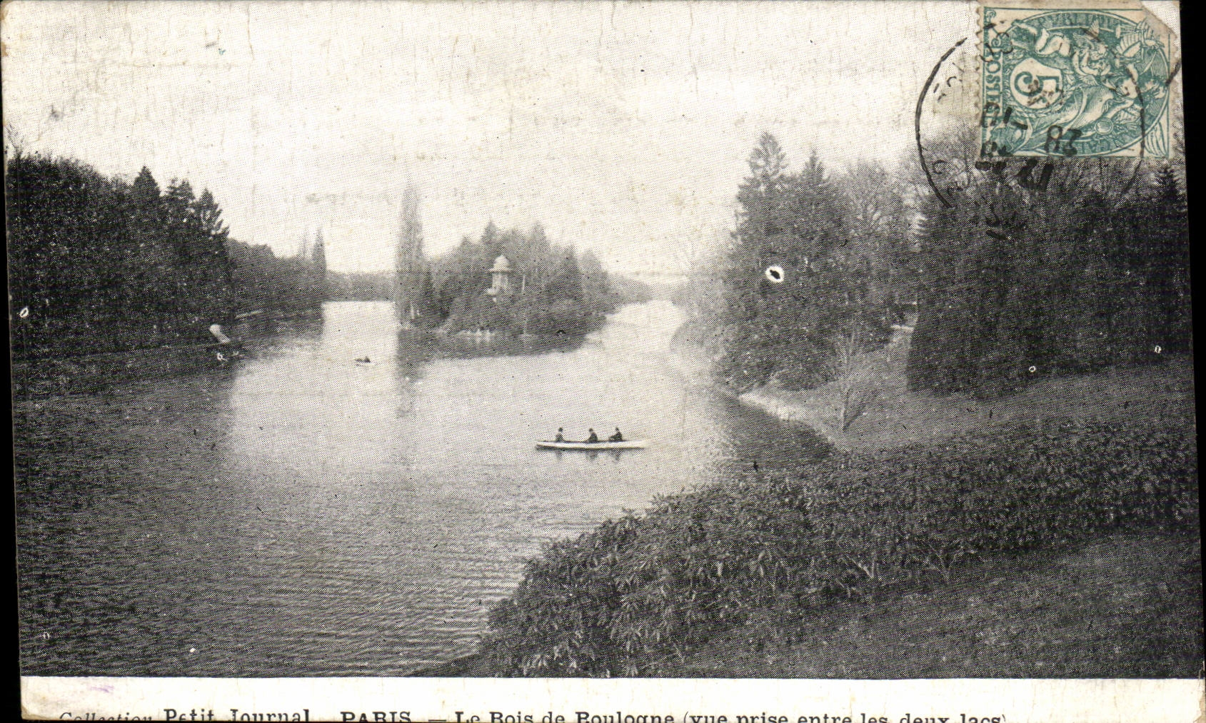 Paris - 16 - Bois de Boulogne - Le Lac - Collection Petit Journal - bateau - boat - CPA 