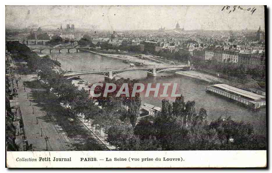 Paris - - 1 - La Seine - Vue prise du Louvre - Collection Petit Journal - CPA 