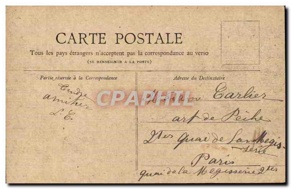 Paris - 6 - Jardin du Luxembourg - Fontaine Carpeaux - CPA  — Rückseite