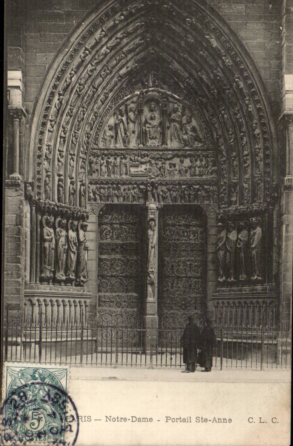 Paris - 4 - Notre Dame - Portail Ste Anne - CPA 
