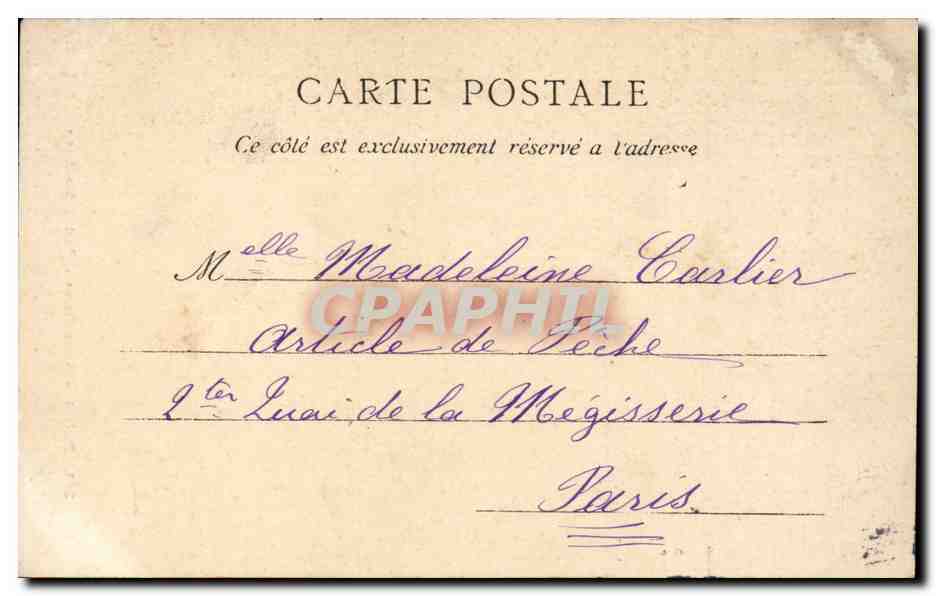 Paris - 4 - Notre Dame - Portail Ste Anne - CPA  — Verso