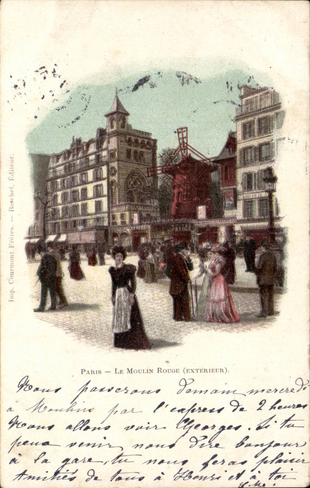 Paris - 18 - Le Moulin Rouge - Illustration - Montmartre - red mill - CPA 