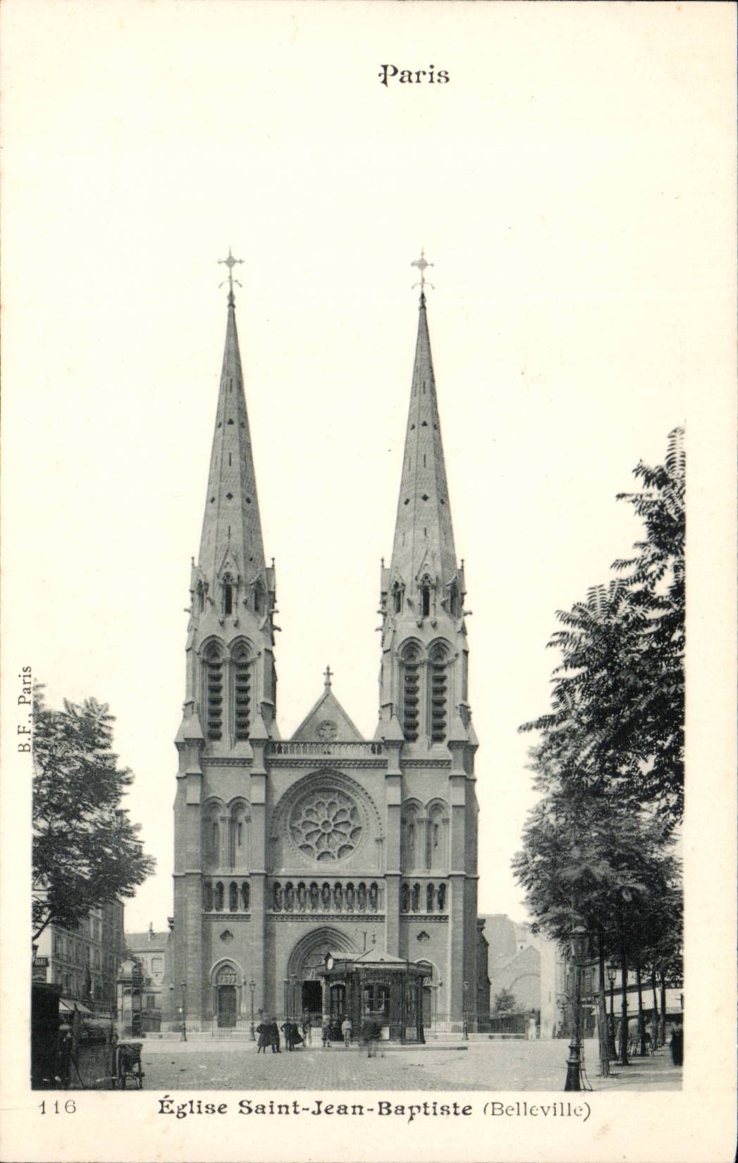 Paris - 19 - Eglise Saint Jean Baptiste - Belleville - CPA - 