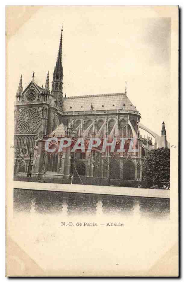 Paris - 4 - Notre Dame - Abside - CPA - 