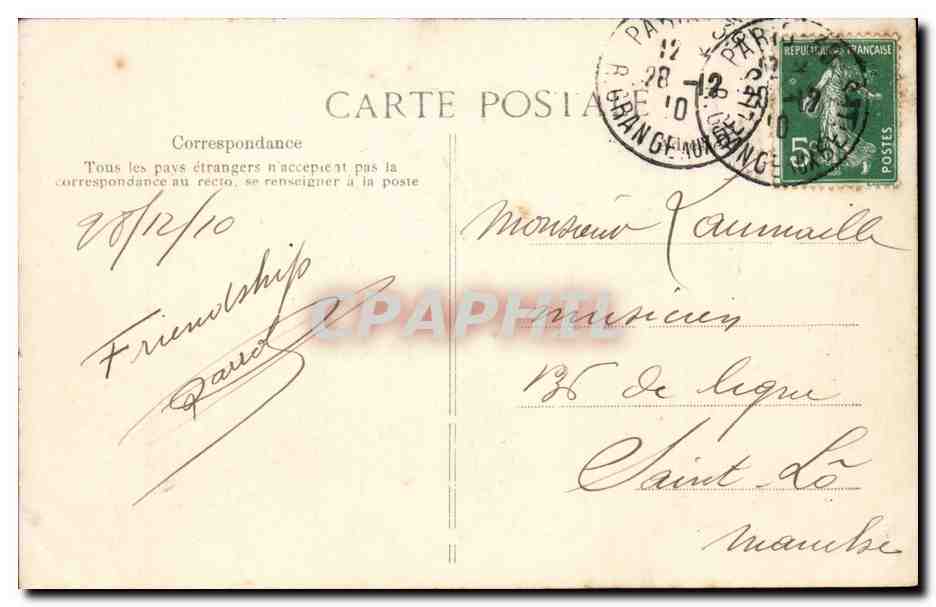 Paris - 7 - Les Invalides - CPA -  — Rückseite
