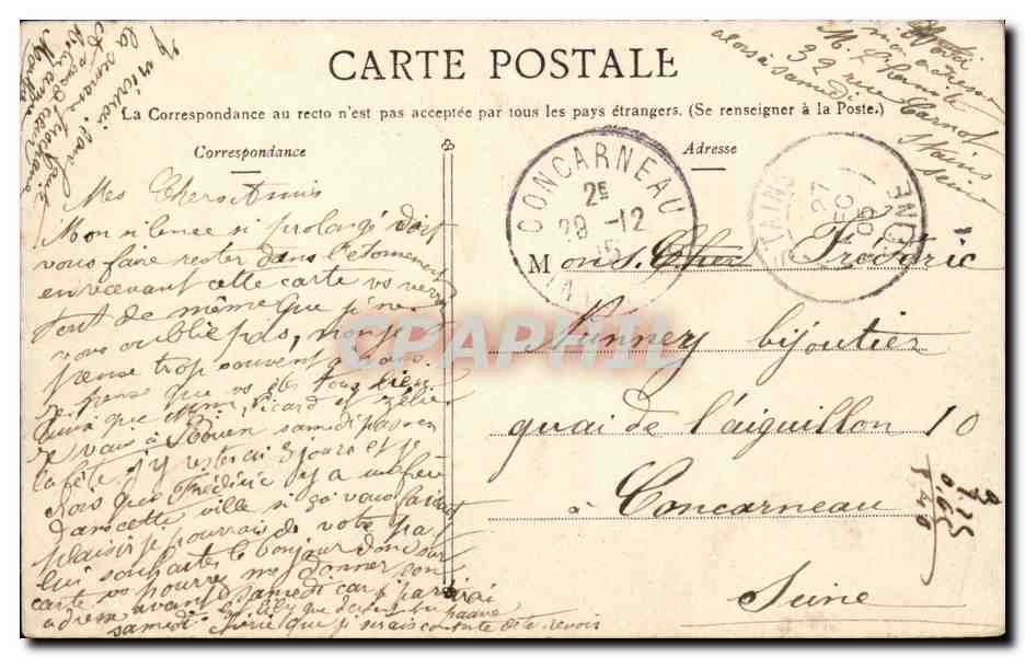 Paris - 1 - Le Palais de Justice - CPA -  — Rückseite