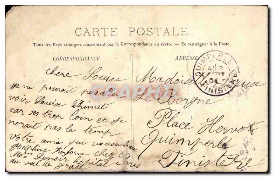 Paris - 5 - La Sorbonne - CPA -  — Verso