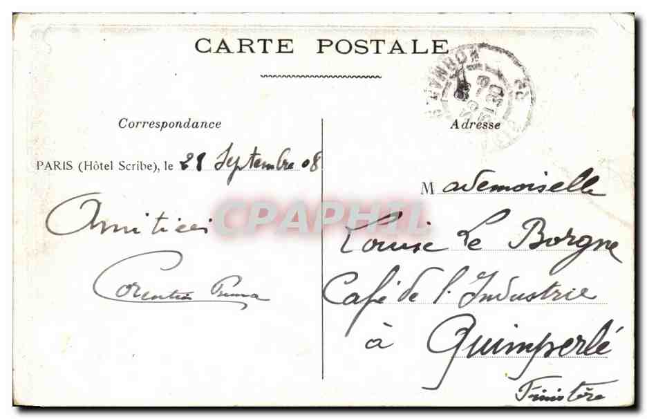 Paris - 2 - Le Boulevard des Capucines - L'Hotel Scribe - CPA -  — Rückseite