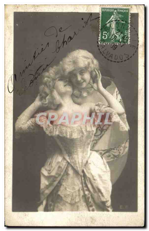 Fantaisie - Couple - Happy Couple in Elegant Clothing - CPA 