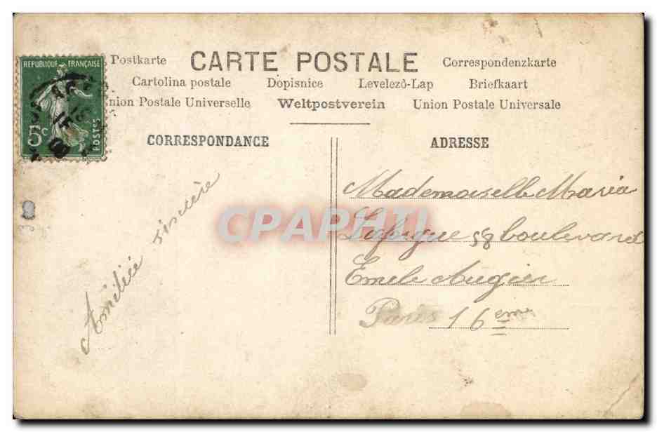 Fantaisie - Couple - Happy Couple in Love - CPA  — Rückseite