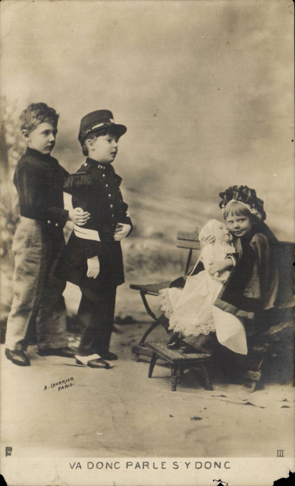 Fantaisie - Enfants - Va Donc Parle - Militaria - Humour - CPA 