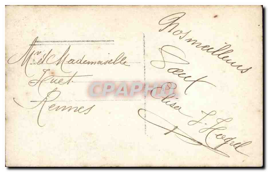 Fantaisie - Homme - Heureuse Annee - man with bouquet - CPA  — Rückseite