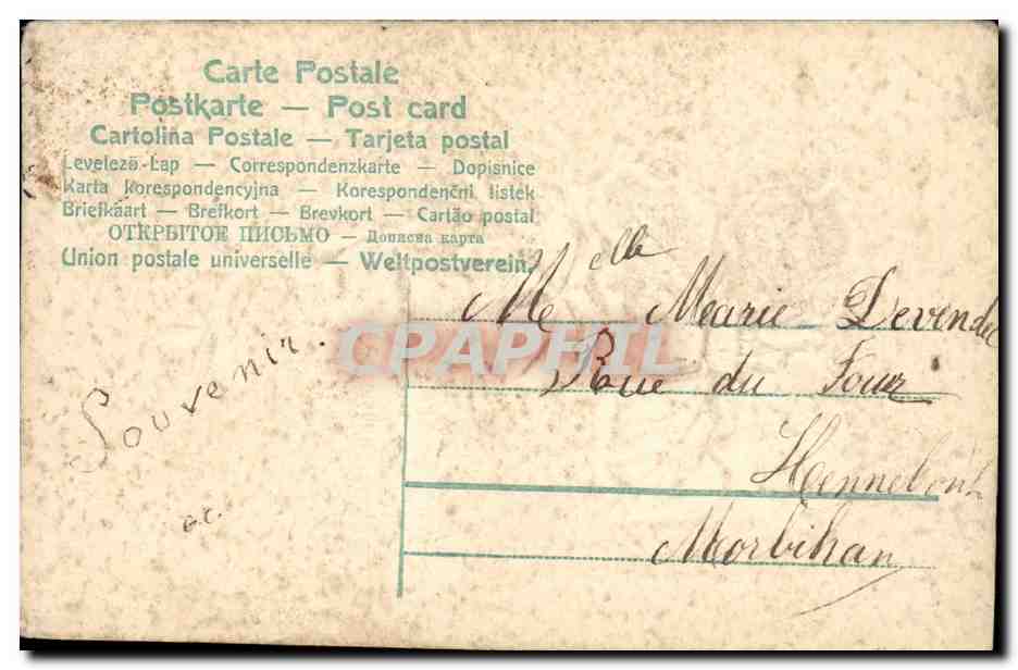 Fleur violette — Souvenir d'amitié — éditeur inconnu — Reverso