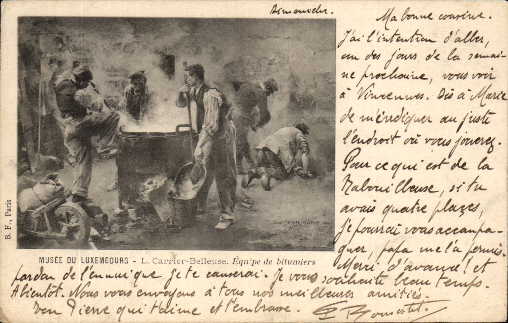Équipe de bitumiers — Musée du Luxembourg — L. Carrier-Belleuse, Paris