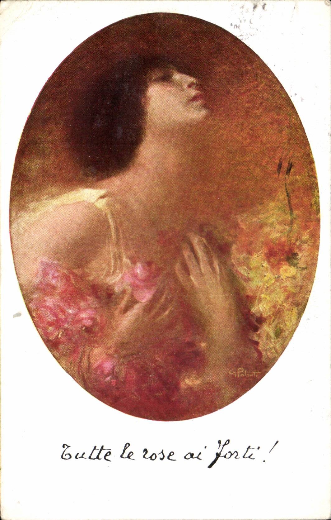 Fantaisie - Femme - Beautiful Rosy Woman - Arts - Tableau - CPA 