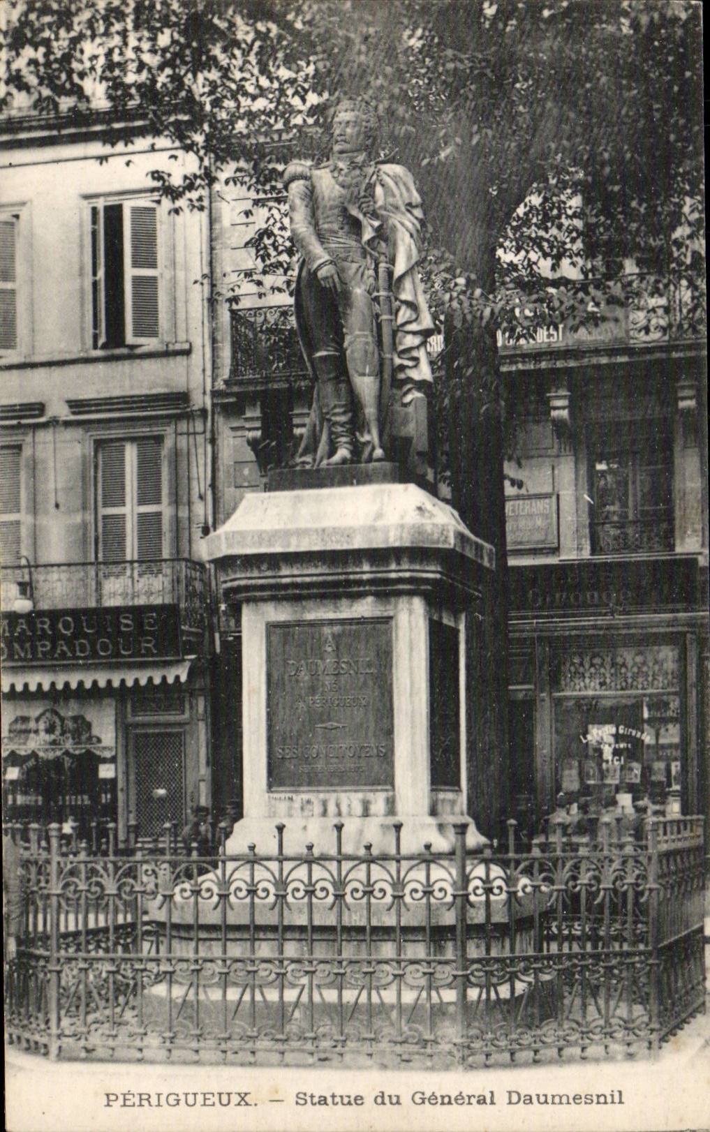 Périgueux — Statue du Général Daumesnil — Éditeur : C. Marouise Compadour - Recto