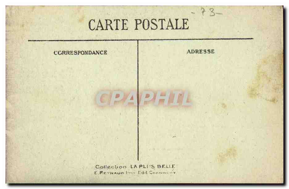 Aix les Bains - Lac du Bourget - cygnes - Poem Lamartine CPA  — Verso