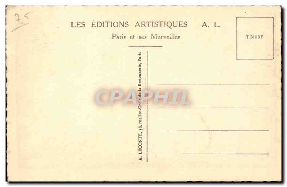 Paris - Paris et ses Merveilles - Tour Eiffel - Eiffel Tower CPA  — Rückseite
