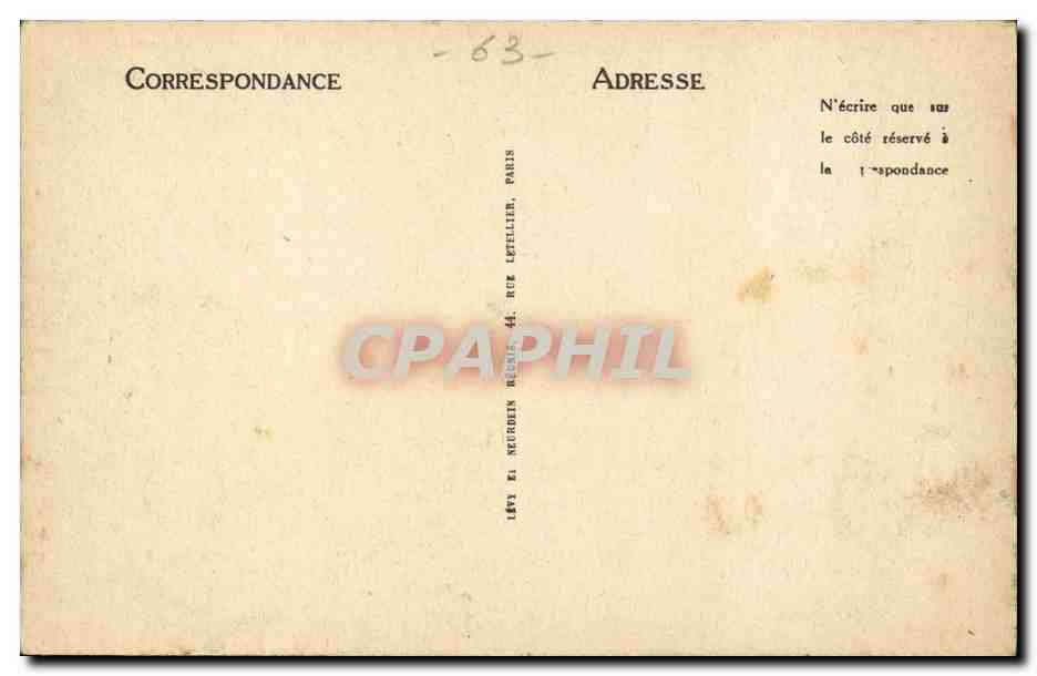 Royat les Bains et Clermont Ferrand - Vue Generale CPA  — Rückseite