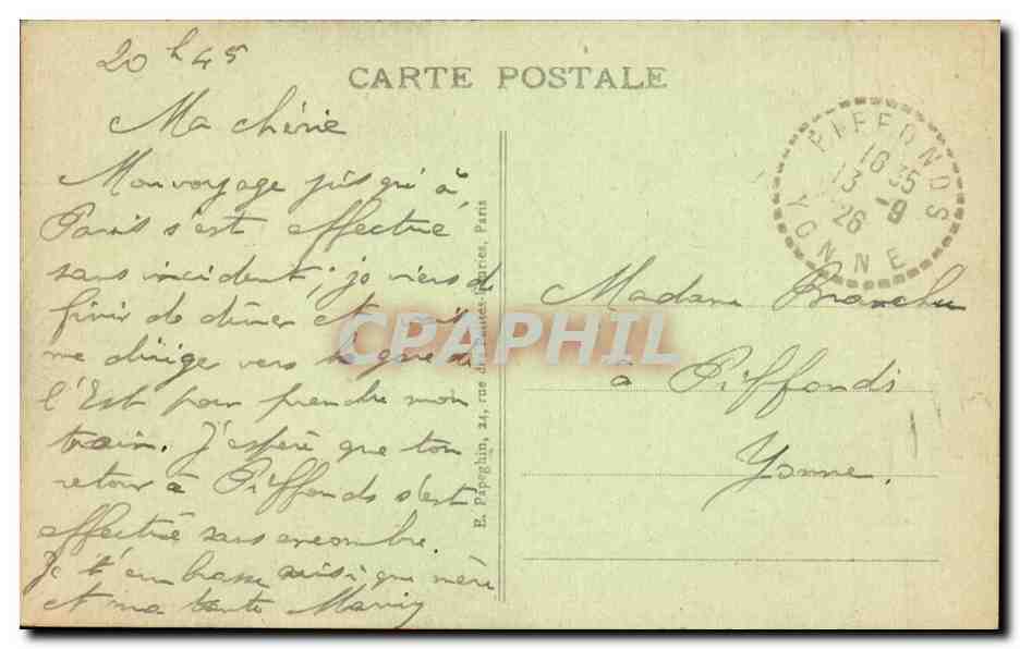 Paris - 1 - La Sainte Chapelle - CPA  — Verso