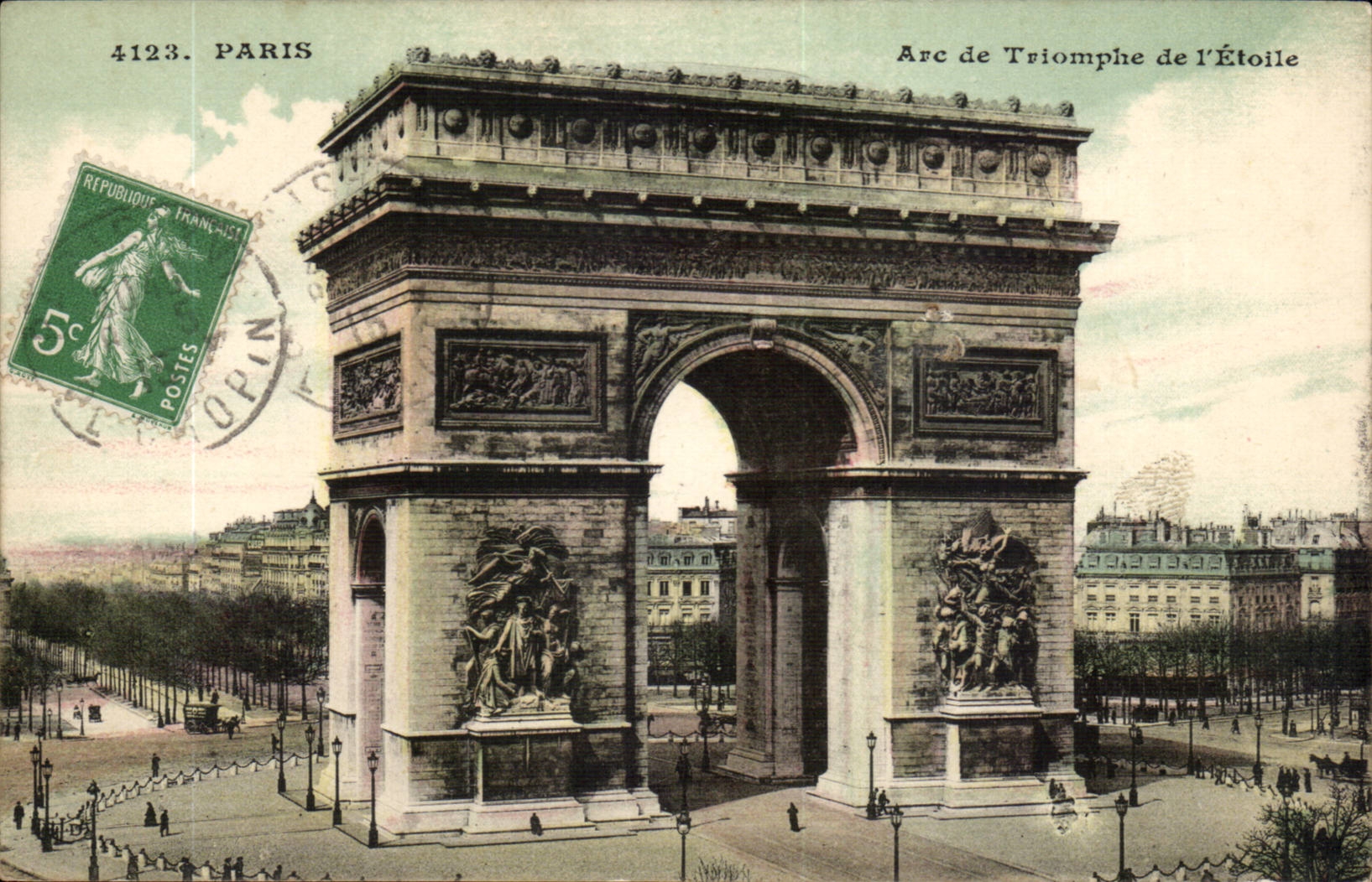 Paris - 8 - L'Arc de Triomphe de l'Etoile - CPA 