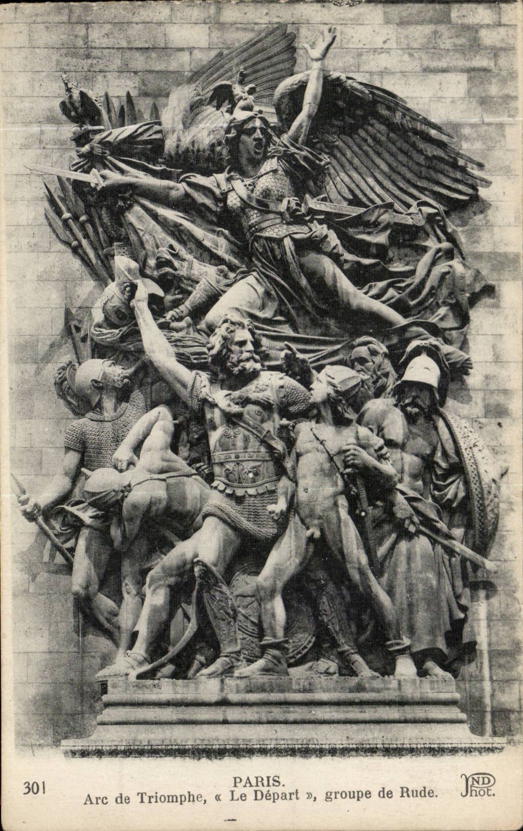 Paris - 8 - L'Arc de Triomphe - Le Depart - Detail - CPA 