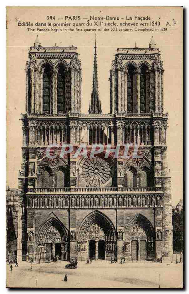 Paris - 4 - Notre Dame - CPA 