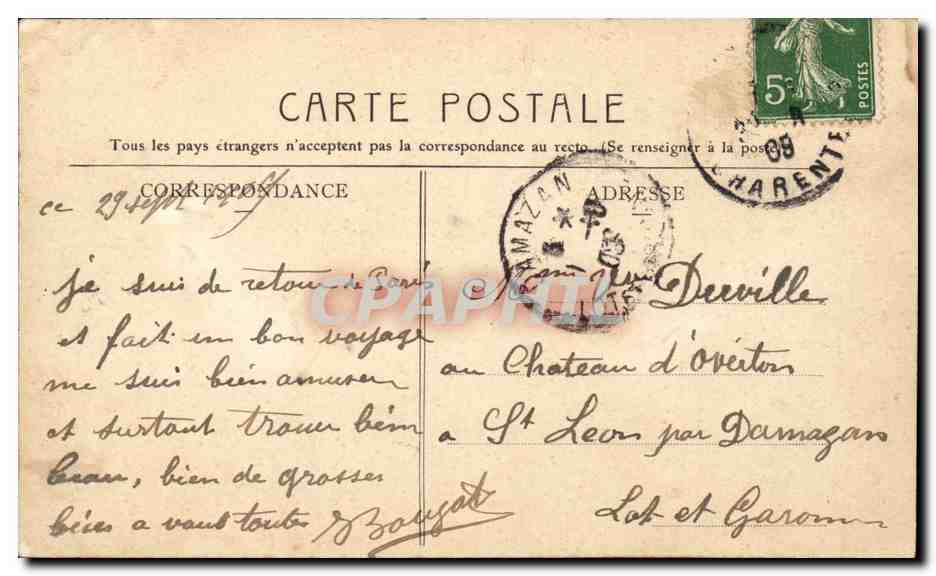Paris - 16 - Le Trocadero CPA  — Rückseite