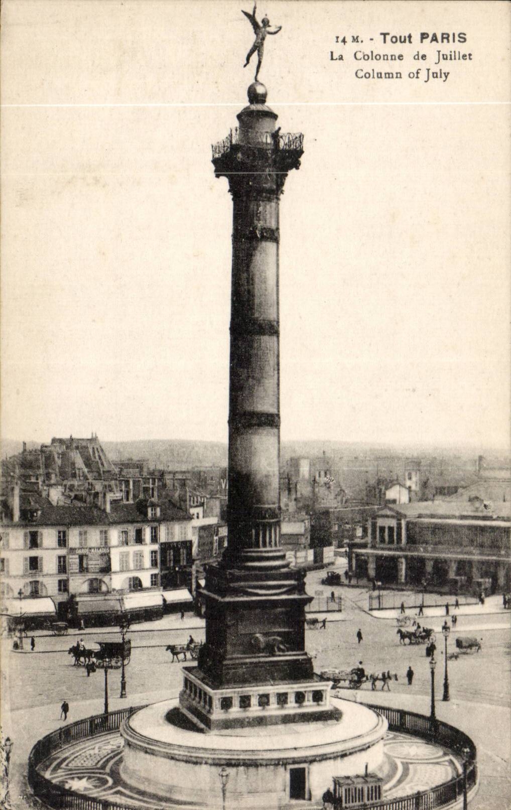 Paris - 11 - Place de la Bastille CPA 