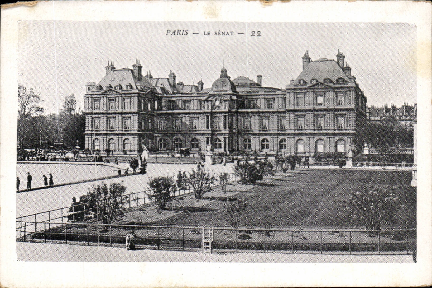 Paris - 6 - Jardin du Luxembourg - Le Senat - Illustration CPA 