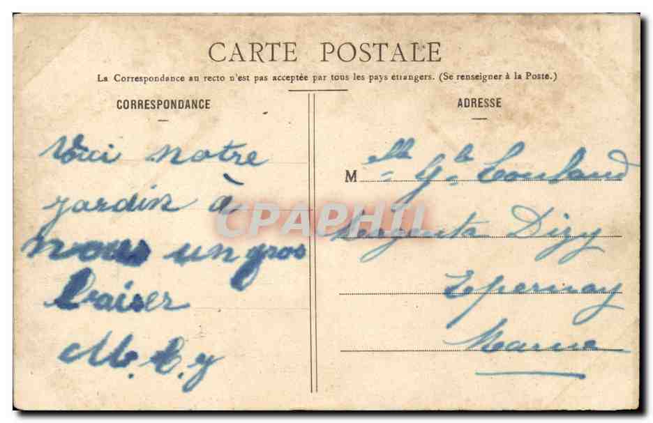 Paris - 16 - Avenue du Bois de Boulogne CPA  — Rückseite