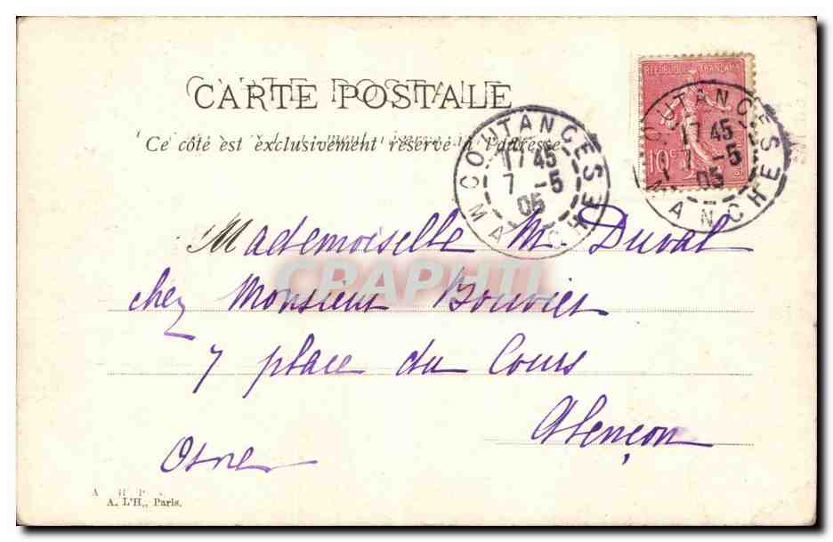 Femme au piano — illustration — A. L'H. Paris, n° X — Verso