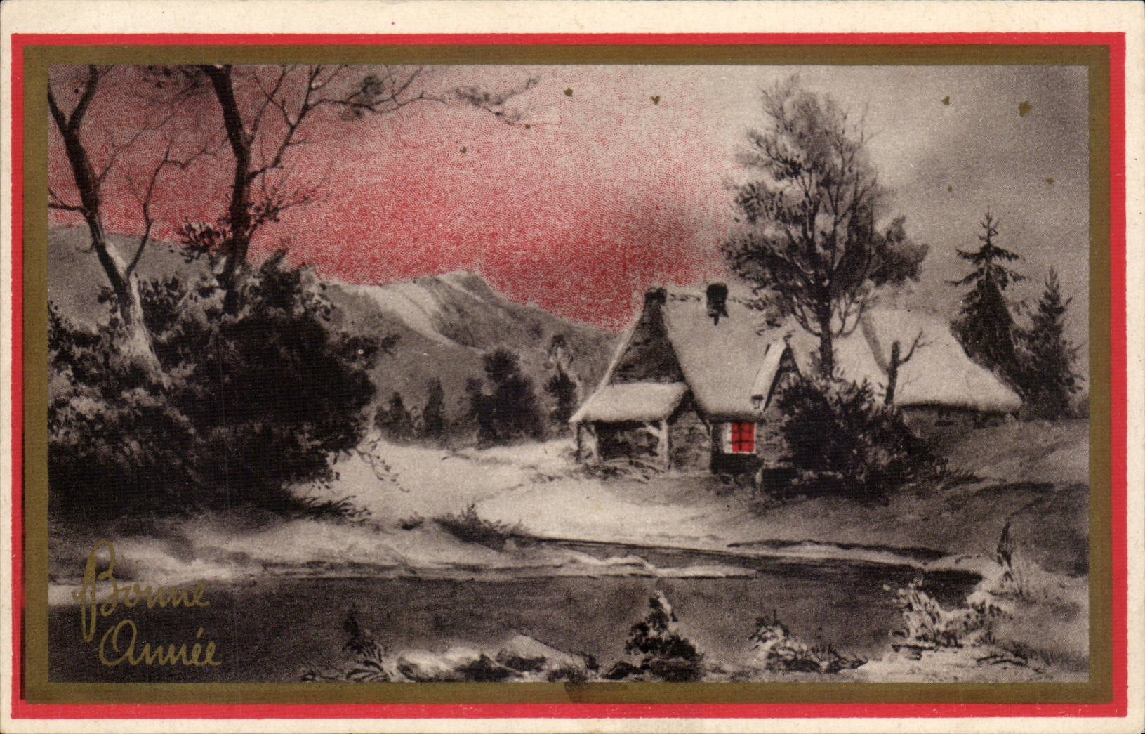 Fetes - Bonne Annee - Winter Scene - CPA 