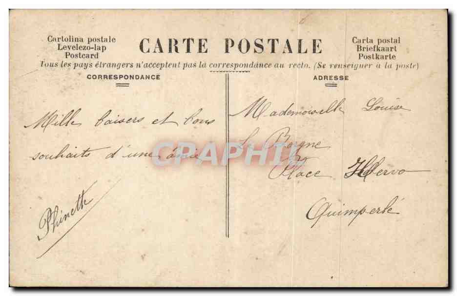 Fantaisie - Femme - Meilleure Voeux - houx - holly CPA  — Verso
