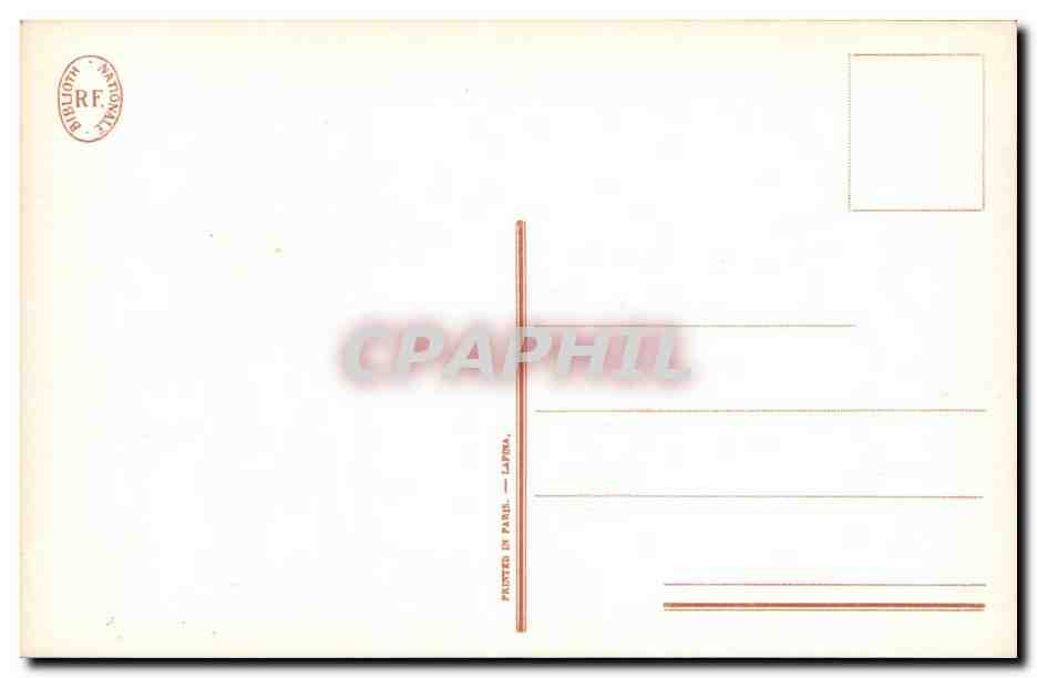 Fantaisie - Femme - Bibliotheque Nationale - tete a tete - CPA  — Verso