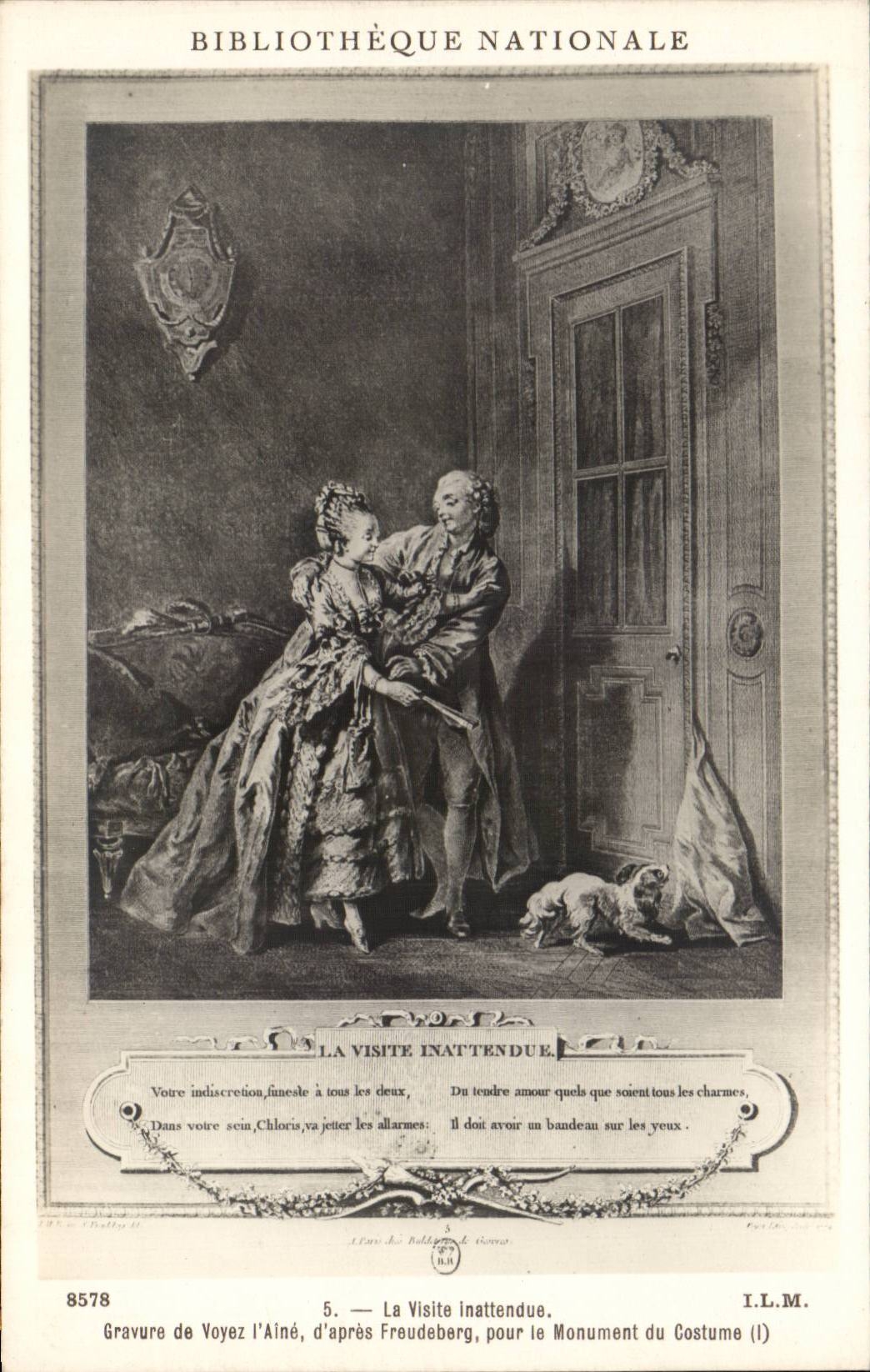 Fantaisie - Femme - Bibliotheque Nationale - CPA 