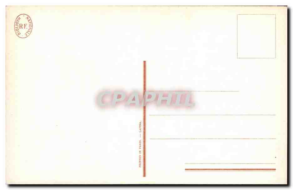 Fantaisie - Femme - Bibliotheque Nationale - CPA  — Verso